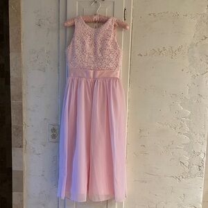 Elegant Pink Lace Kids Dress